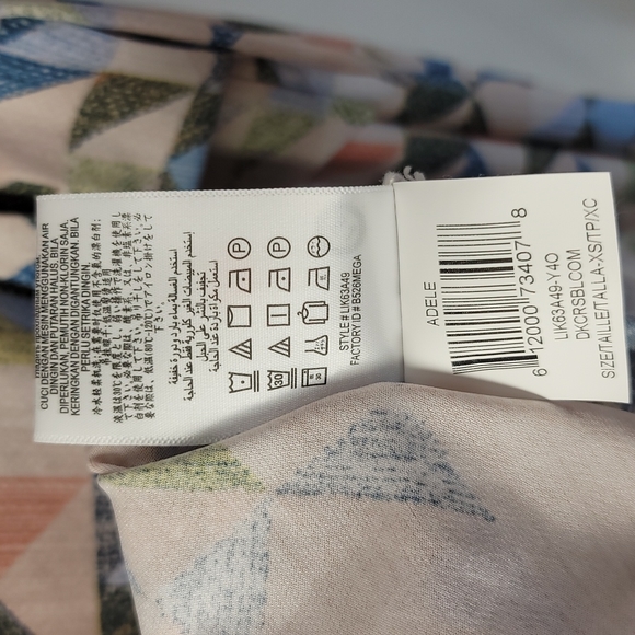 BCBGMaxAzria Adele Wrap Dress, patchwork design, women's XS Tall - Picture 5 of 5